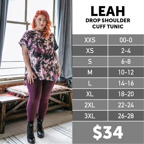LuLaRoe Leah Tunic Top Small - Picture 5 of 5